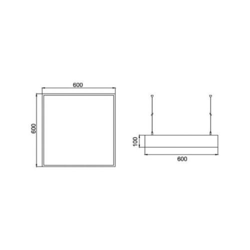 BRUMBERG LED-riippuvalaisin Biro Square, DALI himmennettävä, musta 400...