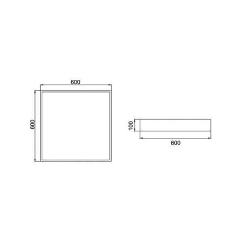 BRUMBERG LED-kattovalaisin Biro Square, on/off, musta, 3000K