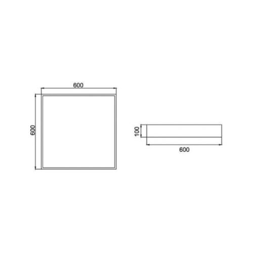 BRUMBERG LED-kattovalaisin Biro Square, on/off, valkoinen, 3 000 K