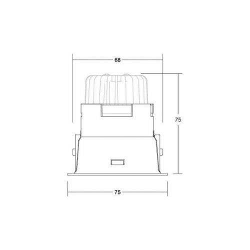 BRUMBERG Binato DALI Downlight -liitäntärasia 2700 K musta