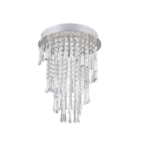 LED kattovalaisin Pomp, Ø 30 cm, kromi, akryyli/metalli, CCT