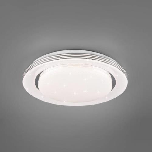 LED-kattovalaisin Atria, Ø 38 cm, valkoinen, muovi, CCT