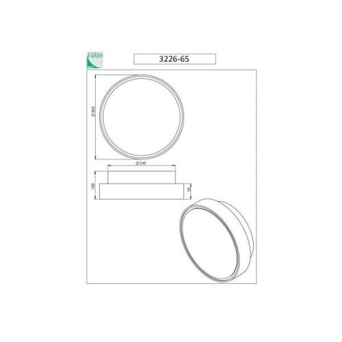 Hatton seinävalaisin, Ø 30 cm, anturi, 2 x E27, valkoinen, IP65