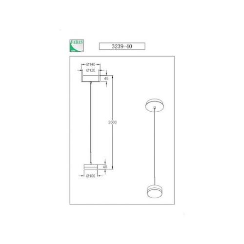 LED-riippuvalaisin Dunk, messinki, 1-valo, 3000 K, metallia