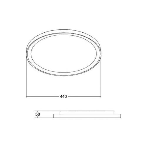 BRUMBERG LED-kattovalaisin Sunny Midi, DALI, 3000K, musta