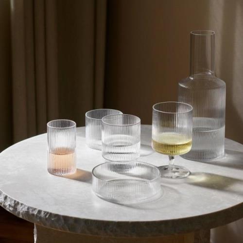 ferm LIVING Ripple tarjoilukulho, kirkas, Ø 12,2 cm, 4 kpl:n setti