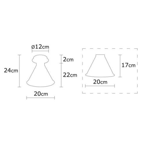 Kattovalaisin Berceste N-679, antiikkikupari, metalli, Ø 20 cm