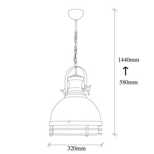 Saglam 3762 riippuvalaisin, punainen/musta, rauta, Ø 32 cm