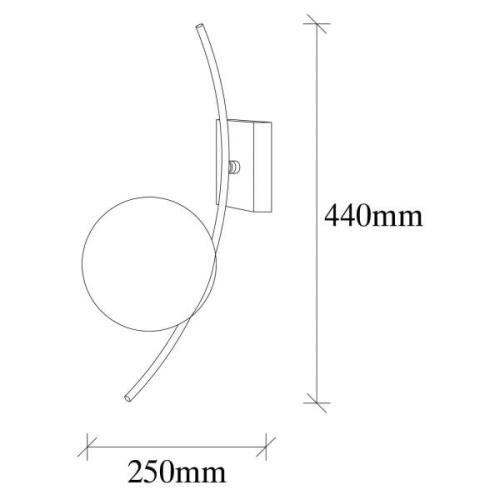 Hilal 3821 seinävalaisin, musta, opaalilasi, korkeus 44 cm