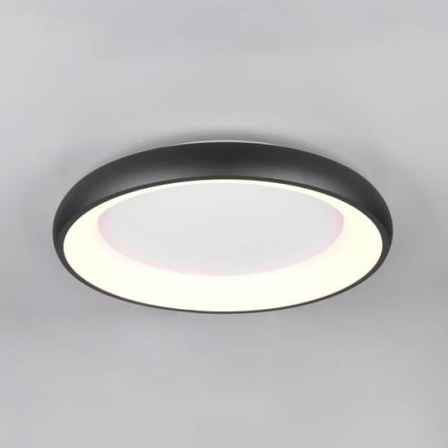 LED-kattovalaisin Cardona, Ø 62 cm, mattamusta, metalli, CCT