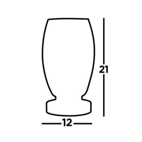 Cyclone LED-pöytävalaisin, kromi/kirkas, lasi, 20,5 cm korkea