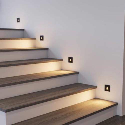 Molto Luce LED uppoasennusvalaisin Wall 68R SQ, musta, alumiini, CCT