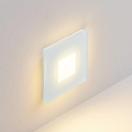 Molto Luce LED uppoasennusvalaisin Wall R68 Lasi SQ, valkoinen, alumii...