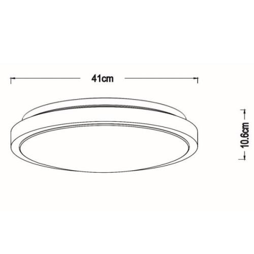 Dasher LED-kattovalaisin, musta, Ø 41 cm, 2700 K, IP44