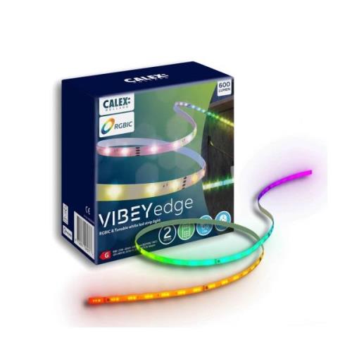 Calex LED-Strip Vibey, pituus 2 m, pistotulppa, kaukosäädin, RGB, CCCT