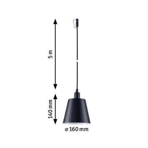 Paulmann Plug & Shine LED-riippuvalaisin Kofia E14, alumiini