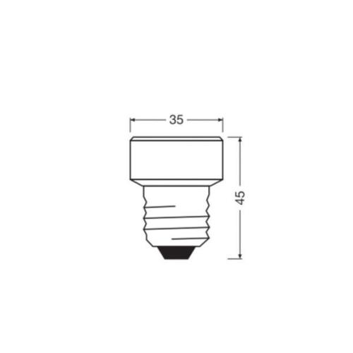 OSRAM LED-lamppu Star Flat E27 3,5W 2700K vaihdettava rengas.