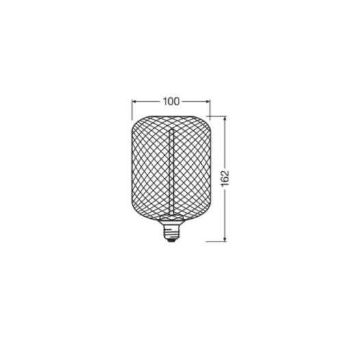 OSRAM Decor LED olki hehkulamppu neliö E27 3,5W musta 1800K