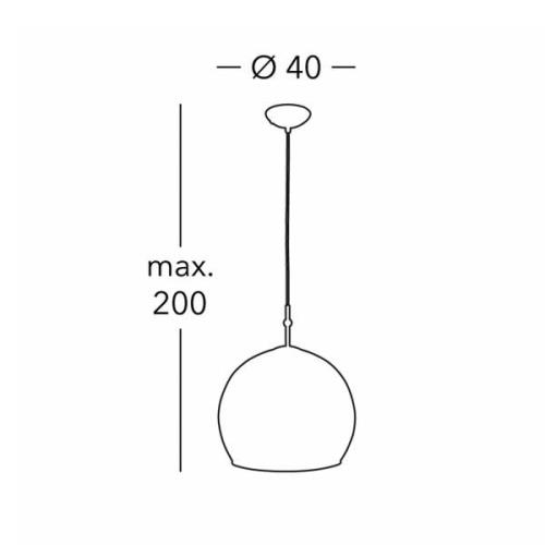 KOLARZ Luna riippuvalaisin, Ø 40 cm, kermanvärinen, lasia