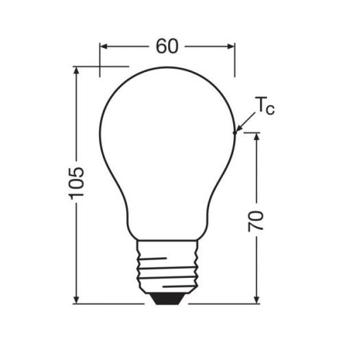 OSRAM LED-lamppu E27 2,2W matta 4000K 470lm 2 kpl