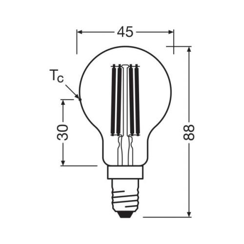 OSRAM LED-lampun hehkulanka E14 3.8W 2700K 806lm 3.8W 2700K 806lm