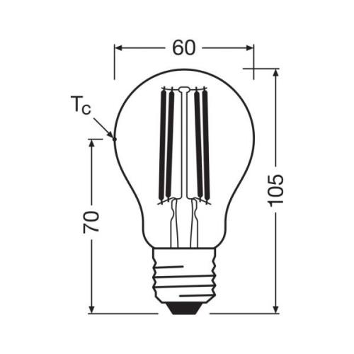 OSRAM LED-lamppu Filament E27 2.2W 4000K himmennettävä