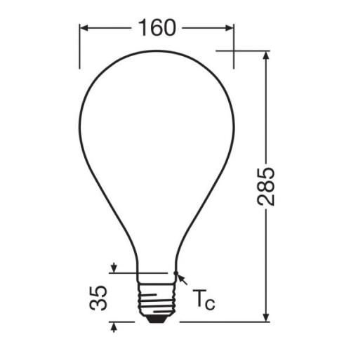 OSRAM LED Vintage 1906 Big Grape E27 7,3W 2700K matta himmennettävä