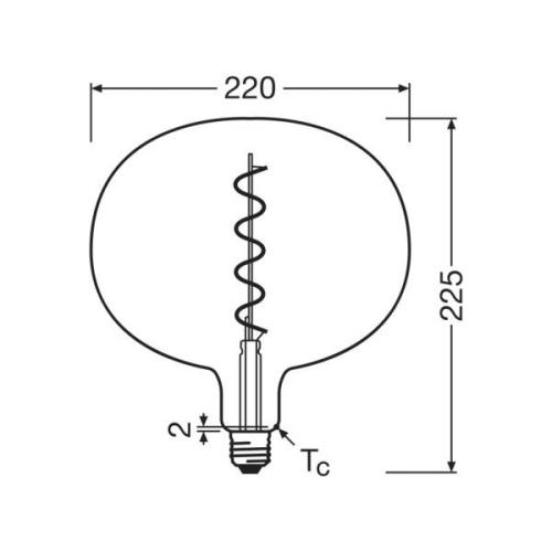 OSRAM LED Vintage 1906 Big Globe E27 4,5W 818 hehkulamppu savu