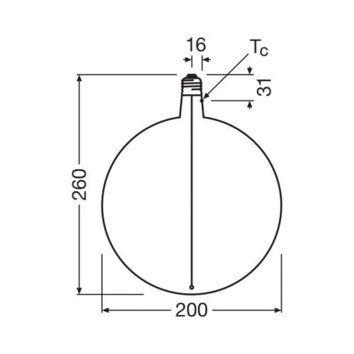 OSRAM LED Vintage Big Globe E27 4,8W 818 hehkulamppu savu himmeä