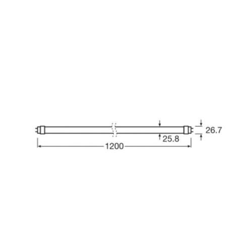 OSRAM LED-kasvilamppu T8 15W putki Fluora 2,500K 120cm 120cm