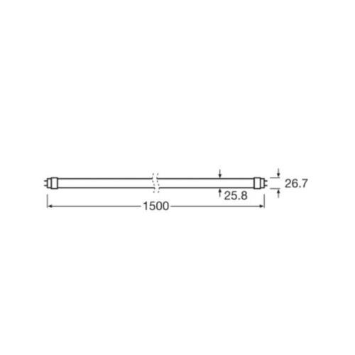 OSRAM LED-lamppu T8 17.6W putki EEK A 840 150cm 150cm