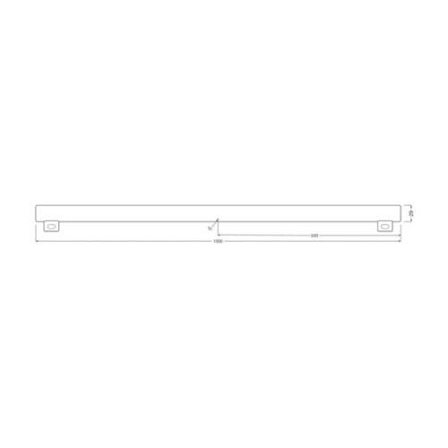 OSRAM LED-linjalamppu S14s 9,9W putki 2700K 100cm matta himmeä