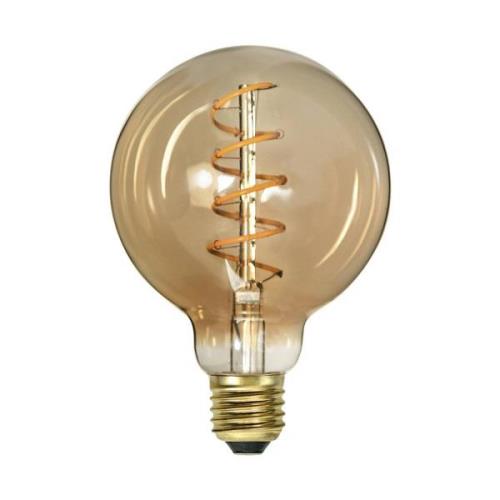 LED hehkulamppu Spiral Filament G95 E27 3.2 W keltainen himmennettävä