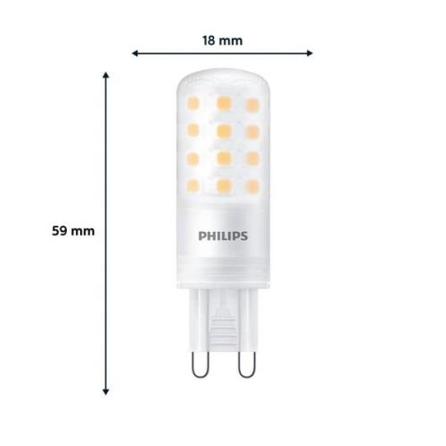 Philips LED-kynälamppu, G9, 4W, matta, 480lm, 2700K, himmennettävä