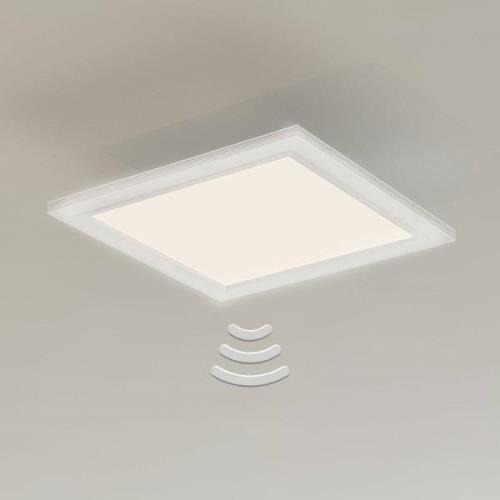 LED-kattovalaisin Piatto, sensori, 29,5 x 29,5 cm