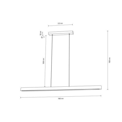 Envostar Lineo LED riippuvalaisin tumma mänty 118cm