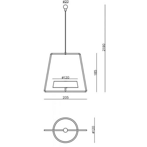 LED-riippuvalo Miram, akku, himmennys, punainen