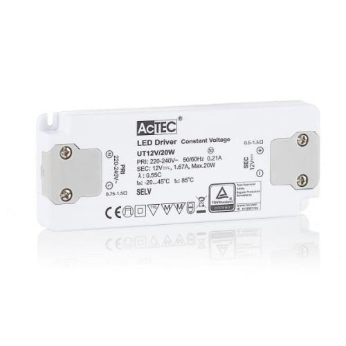 AcTEC Slim -LED-muuntaja CV 12V, 20W