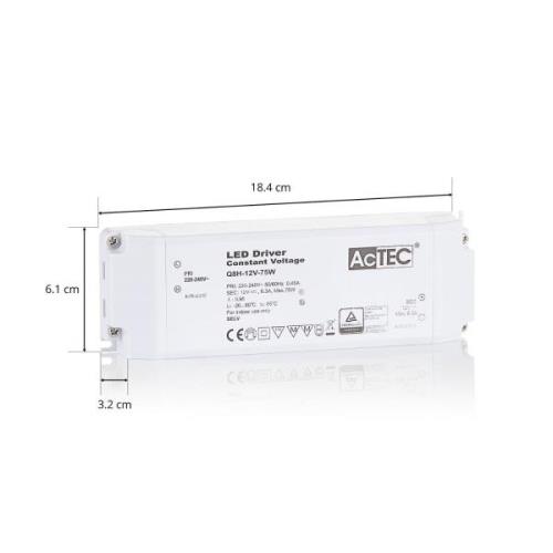 AcTEC Q8H -LED-muuntaja CV 12V, 75W