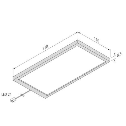 LED-kaapinalusvalaisin Sky 3 kpl 3 000 K teräs