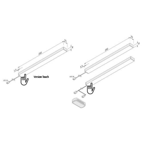 LED-kaapinalusvalaisin Add-On Mini 3 000 K