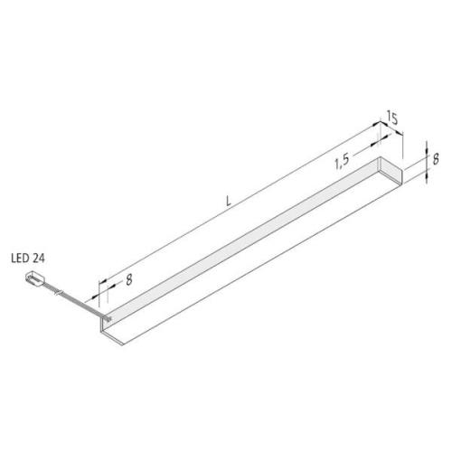 LED-kaapin alavalo Top-Stick FMK, 3000K, 90cm