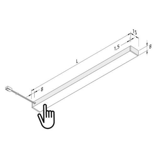 LED-kaapin alavalo Top-Stick FMT, 3000K, 60cm