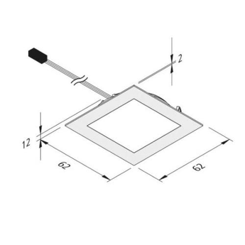 LED-kalusteuppovalo Dynamic FAQ 58 teräs 3W CCT