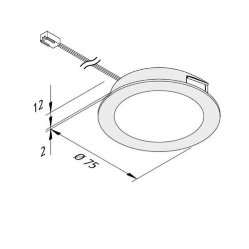 LED uppoasennusvalaisin FAR 68 ruostumaton teräs 4W 2700K