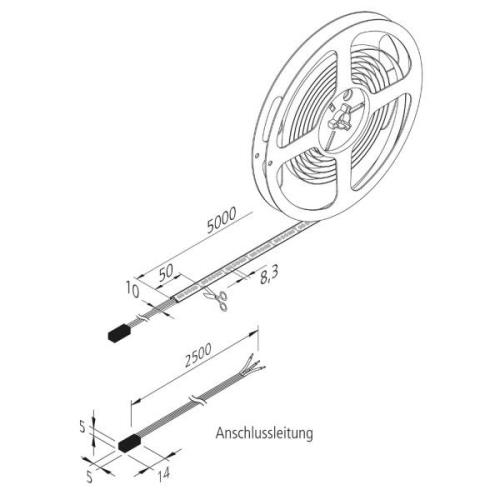 LED-nauha Dynamic-Tape S IP54 2,700-5,000K 500cm