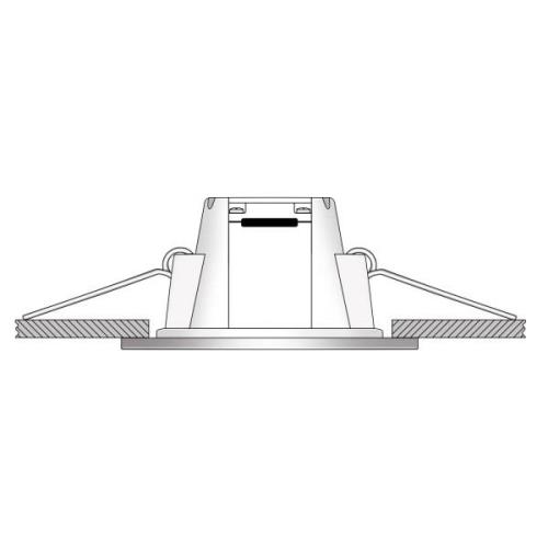 Holstein-LED-uppovalo IP65 116° kiinteä, valkoinen