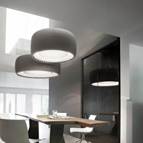 Luceplan Silenzio LED-riippuvalaisin harmaa Ø 120cm