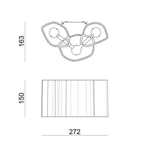 LED-seinävalaisin Honey 27,2 cm