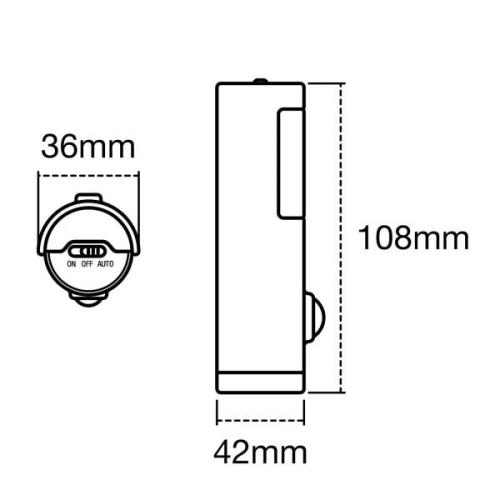 LEDVANCE Nightlux Torch LED-yövalo valkoinen